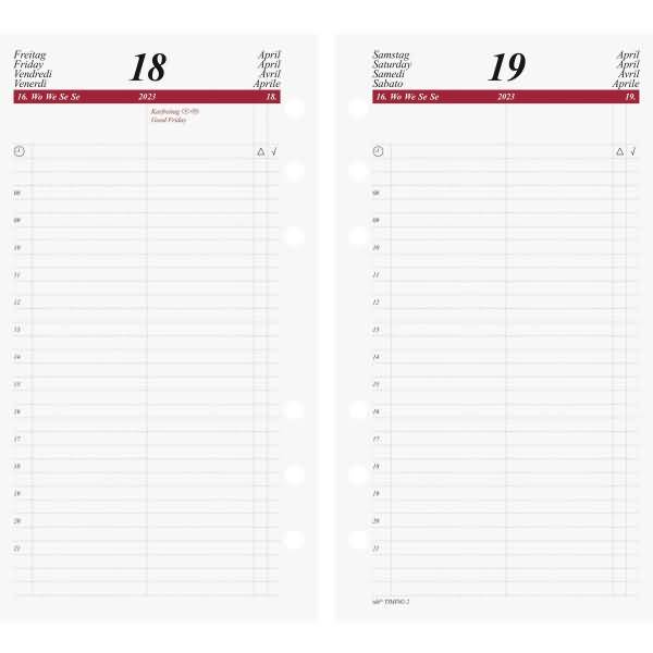 Tageskalendarium Timing 2 1 Tag/Seite 9,3x17,2cm 2023