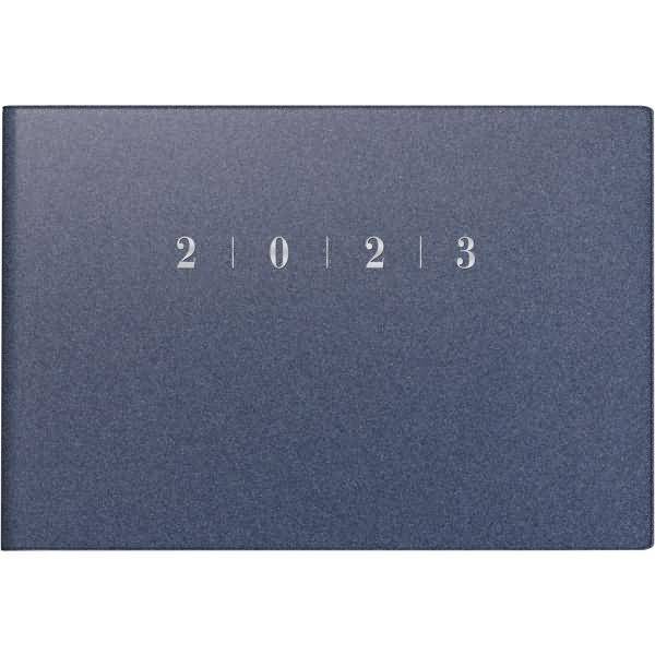 Taschenkalender Septimus 15,2x10,2cm 1 Woche/2 Seiten Kunststoff blau 2023