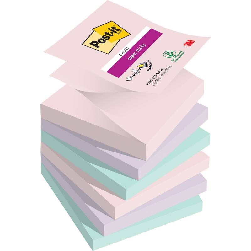 Post-it Haftnotizen super sticky z-notes, 76 x 76 mm