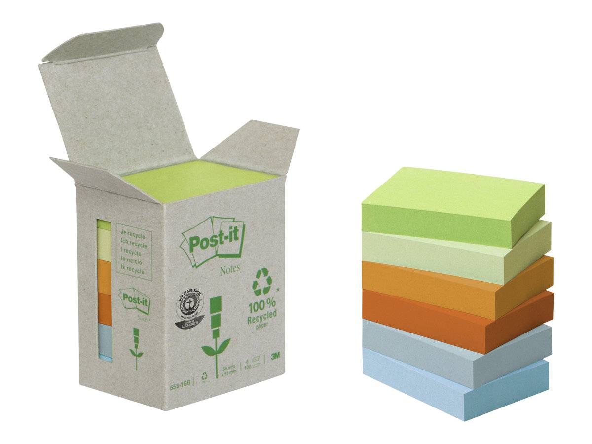 3M Post-it Mini Tower 6531GB - Notizen - 51 x 38 mm - 600 Blatt (6 x 100)