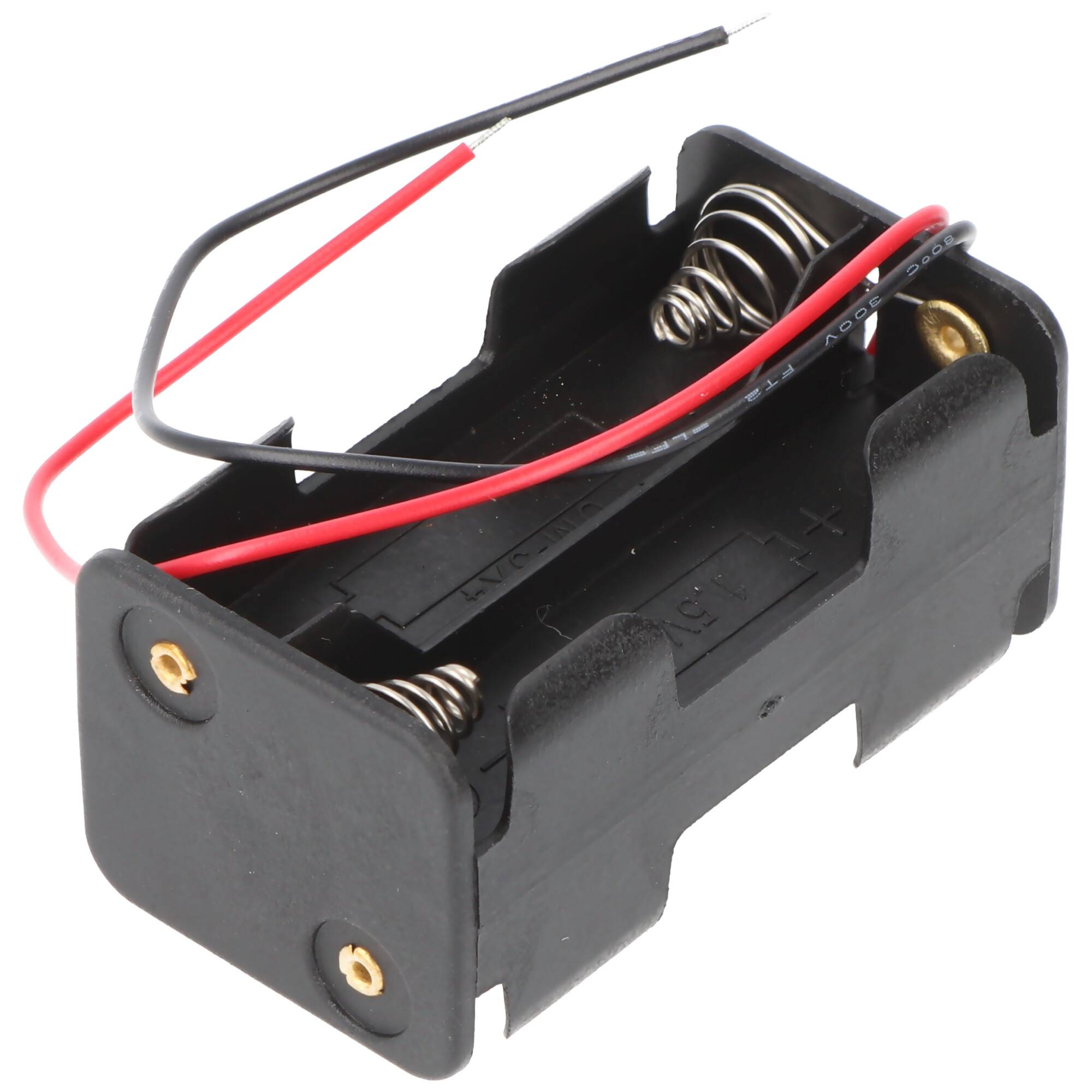 4x Batteriehalter - lose Kabelenden – Batterie Halterung Elektronik (Kunststoff)