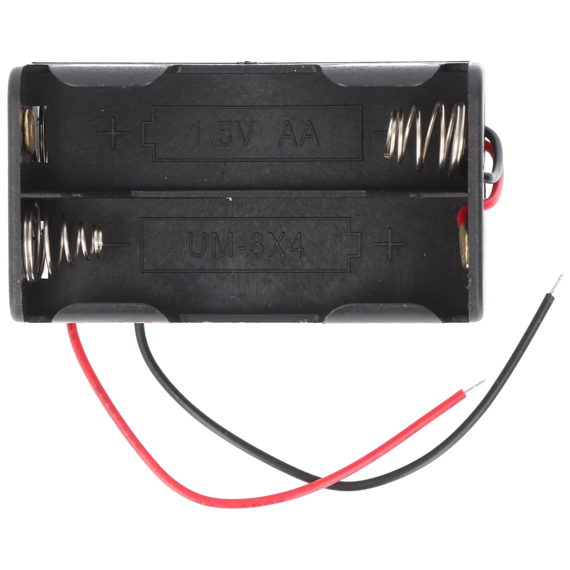 4x Batteriehalter - lose Kabelenden – Batterie Halterung Elektronik (Kunststoff)