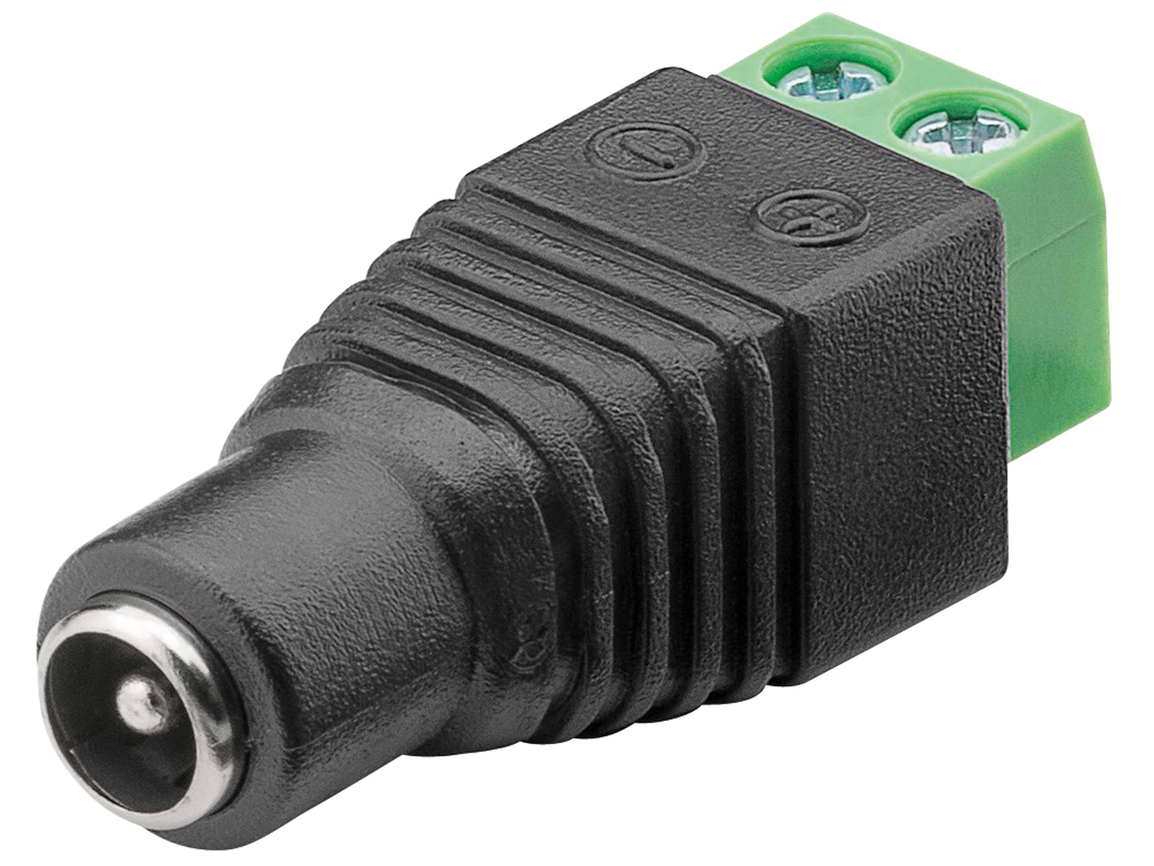 GOOBAY Terminal Block 76743, 2-pin auf DC-Buchse (5.50x2.10 mm)