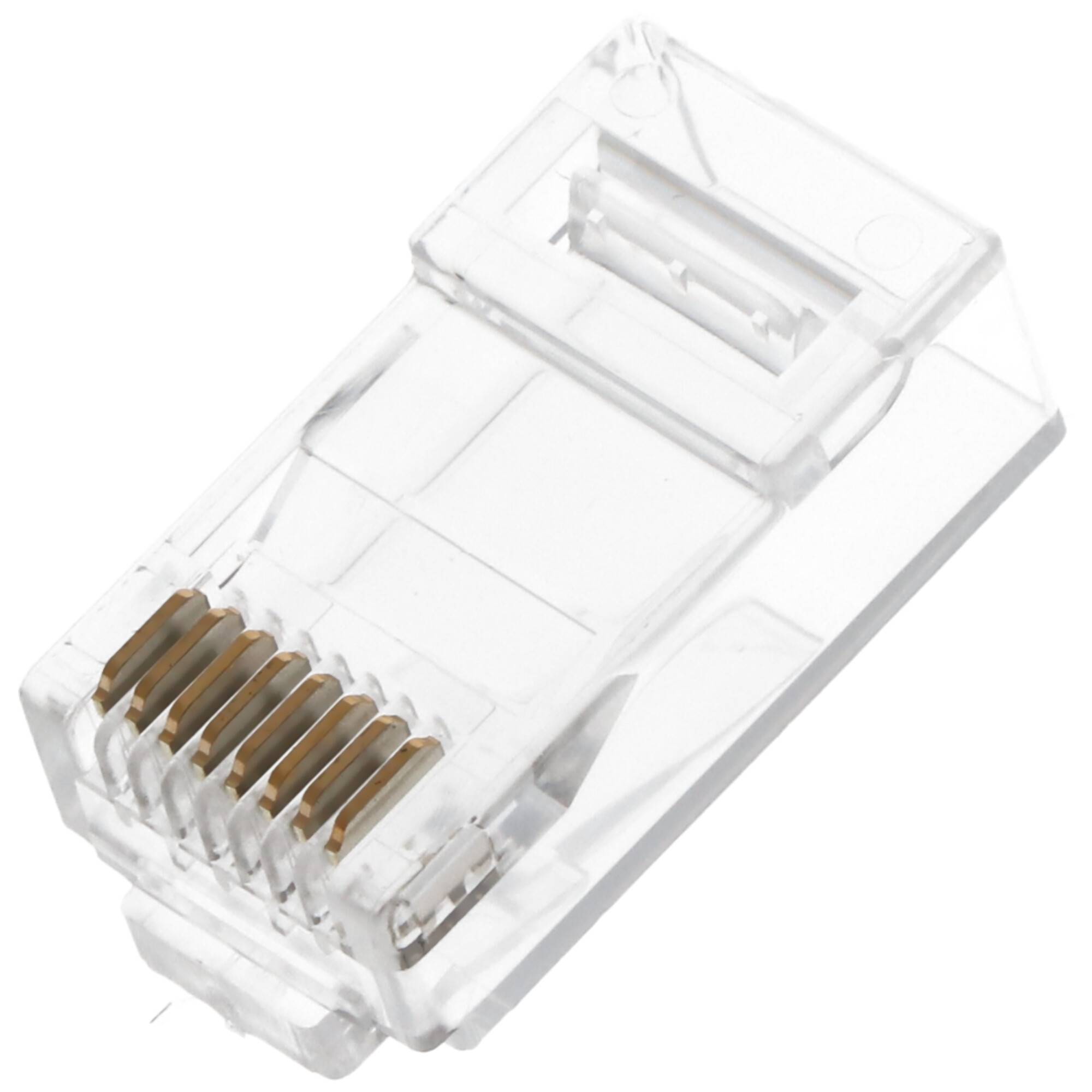 Goobay RJ45 Stecker, CAT 6A UTP ungeschirmt - für Rundkabel, mit Einfädelhilfe