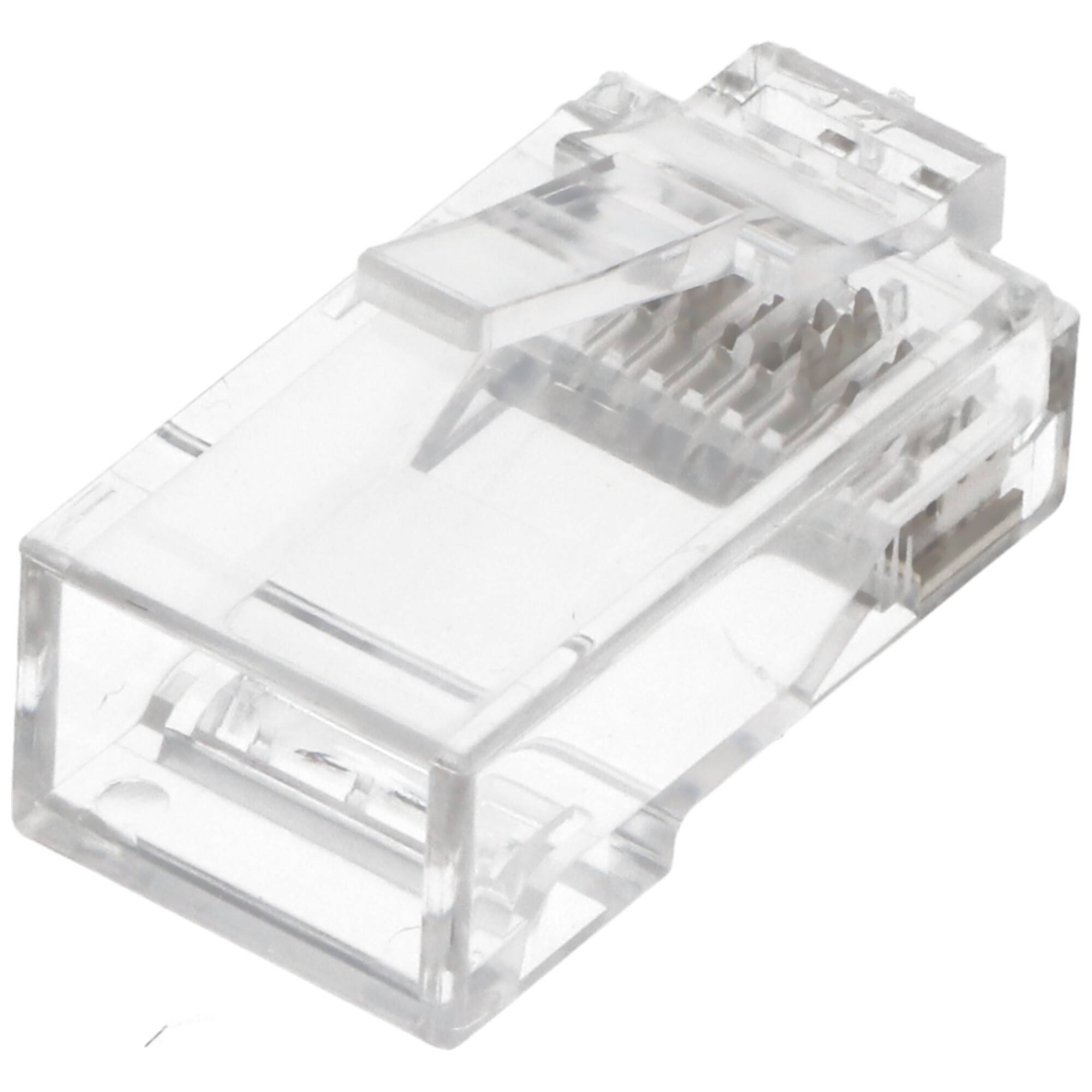 Goobay RJ45 Stecker, CAT 6A UTP ungeschirmt - für Rundkabel, mit Einfädelhilfe