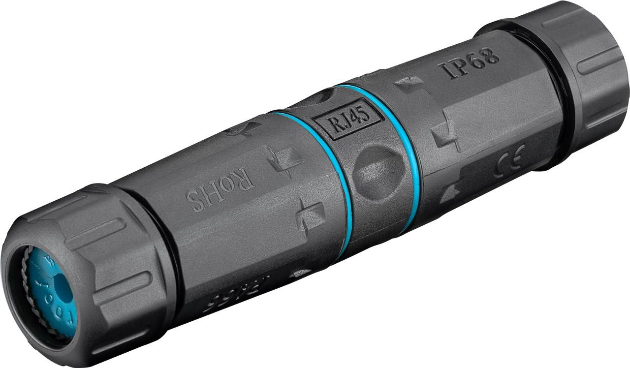 goobay CAT 6A Outdoor IP68 Netzwerkkabel Verbinder STP geschirmt staub/wasserdicht Klemmleiste