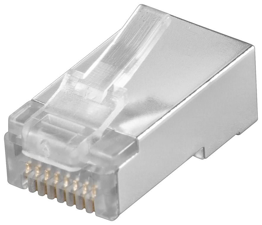 Goobay RJ45 Stecker, CAT 5e STP geschirmt - für Rundkabel