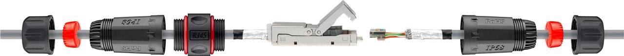 goobay CAT 6 Outdoor IP68 Netzwerkkabel Verbinder STP geschirmt staub/wasserdichte Klemmleiste