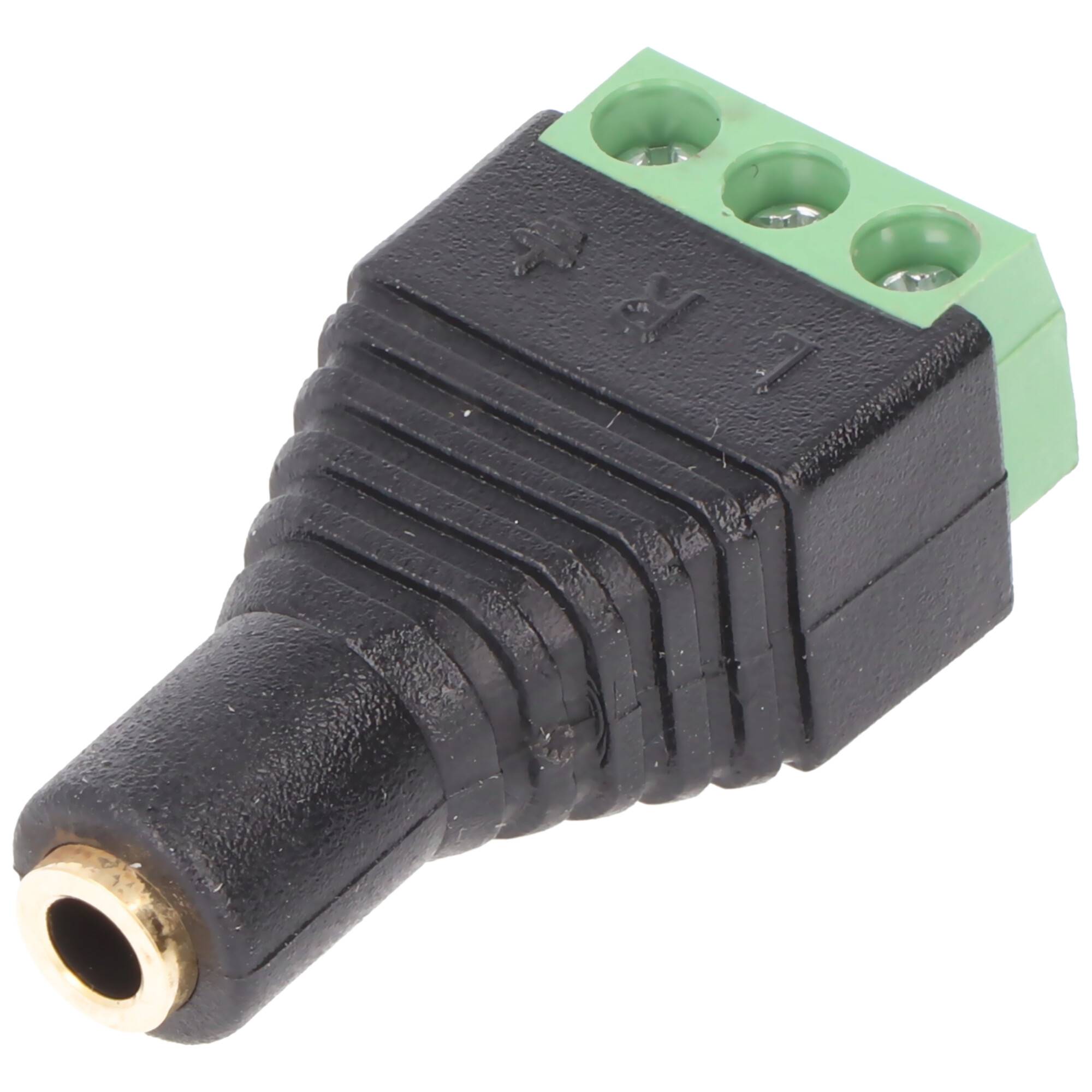 Goobay Terminal Block 3-pin > Klinke 3,5 mm Buchse (3-Pin, stereo) - Schraubbefestigung