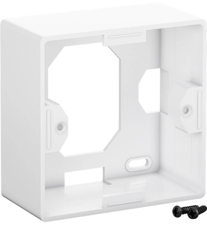 Goobay Aufputzgehäuse - passend für Keystone Faceplate 80x80 und CAT 6/6a UP Dosen