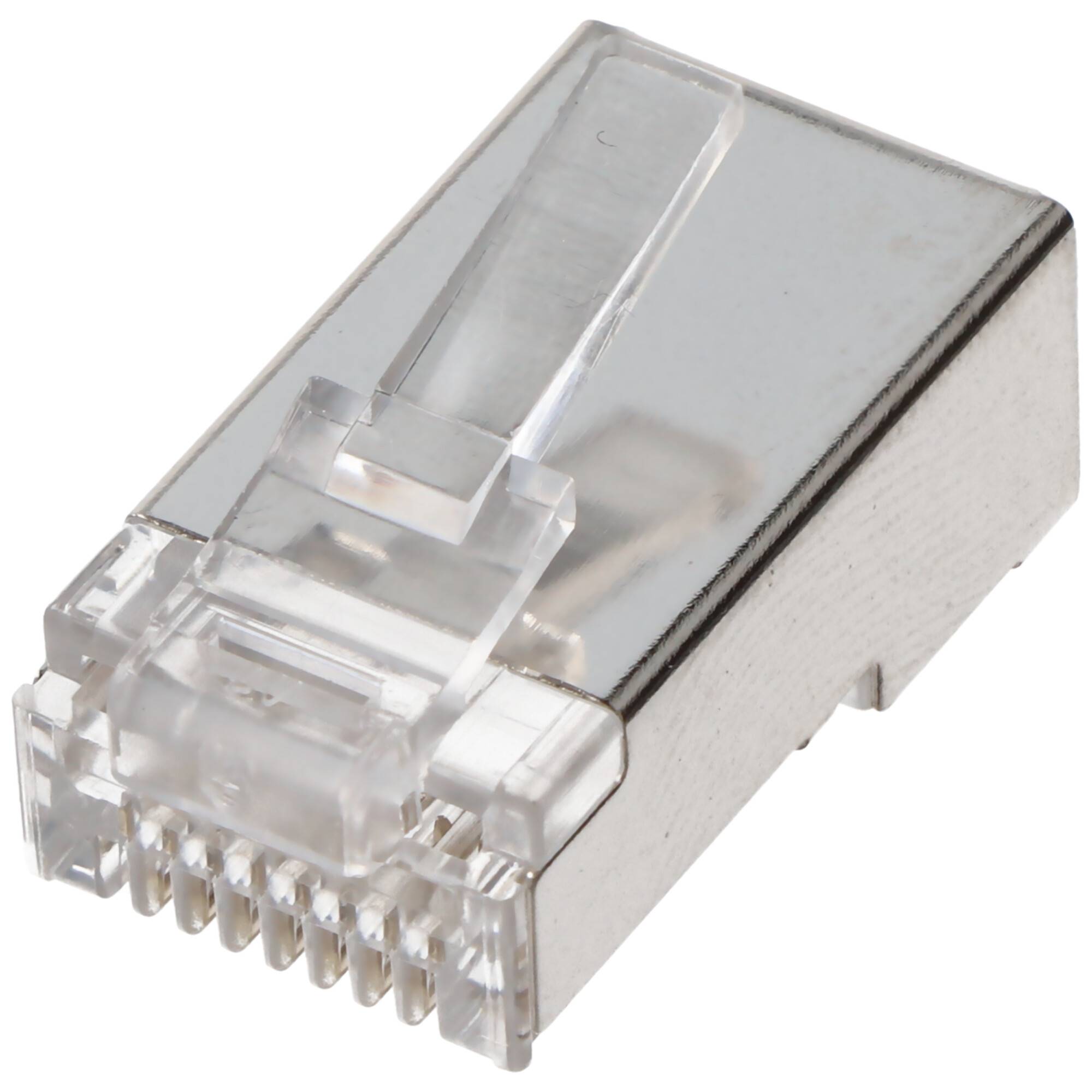 Goobay RJ45 Stecker, CAT 6A STP geschirmt - für Rundkabel, mit Einfädelhilfe