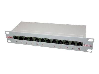 ROTRONIC-SECOMP - Roline - Patch Panel - CAT 6a - RJ-45 X 12 - Grau - 1U - 25.4 cm (10"")