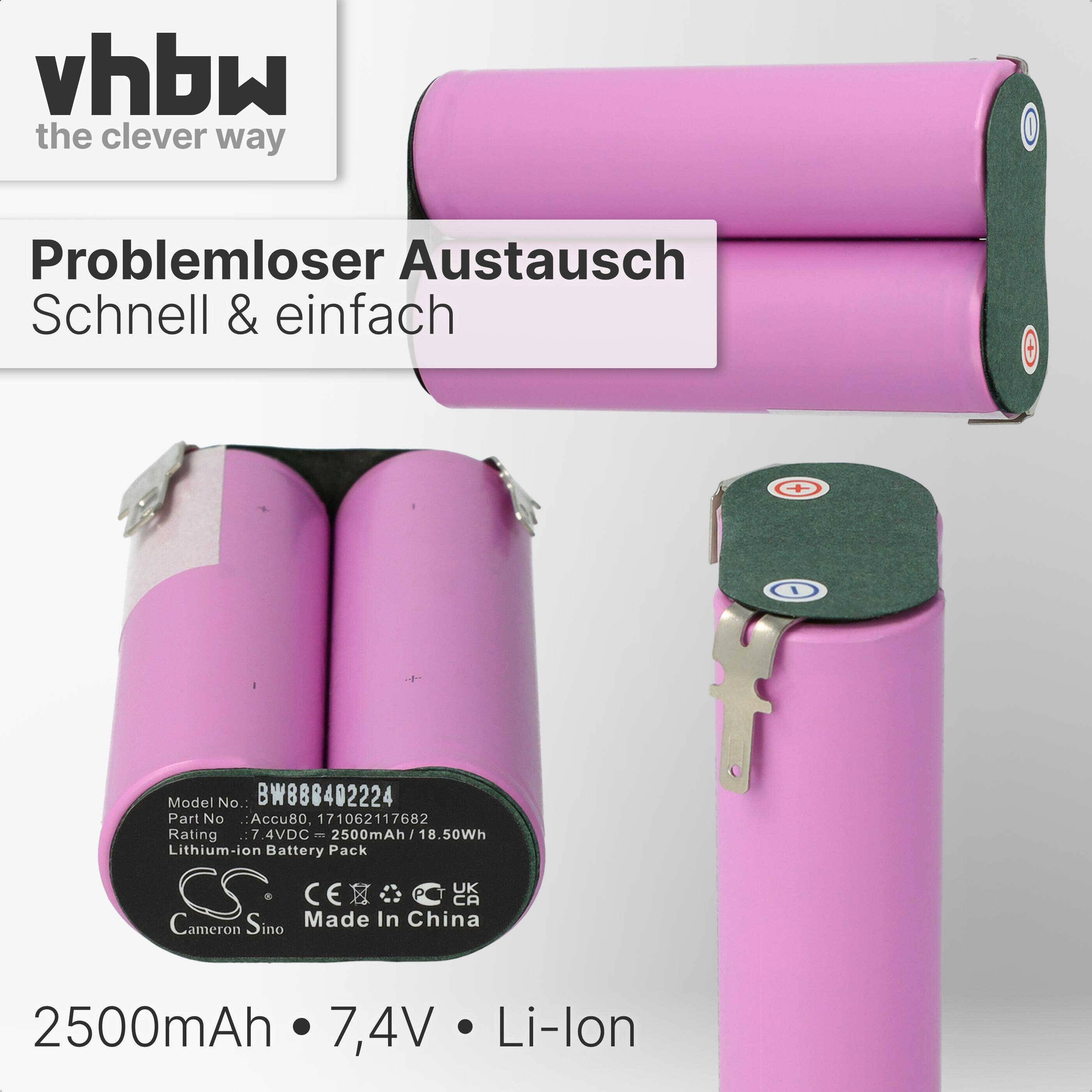 vhbw Akku kompatibel mit Gardena 8824, 8803 (2500mAh 7,4V Li-Ion)