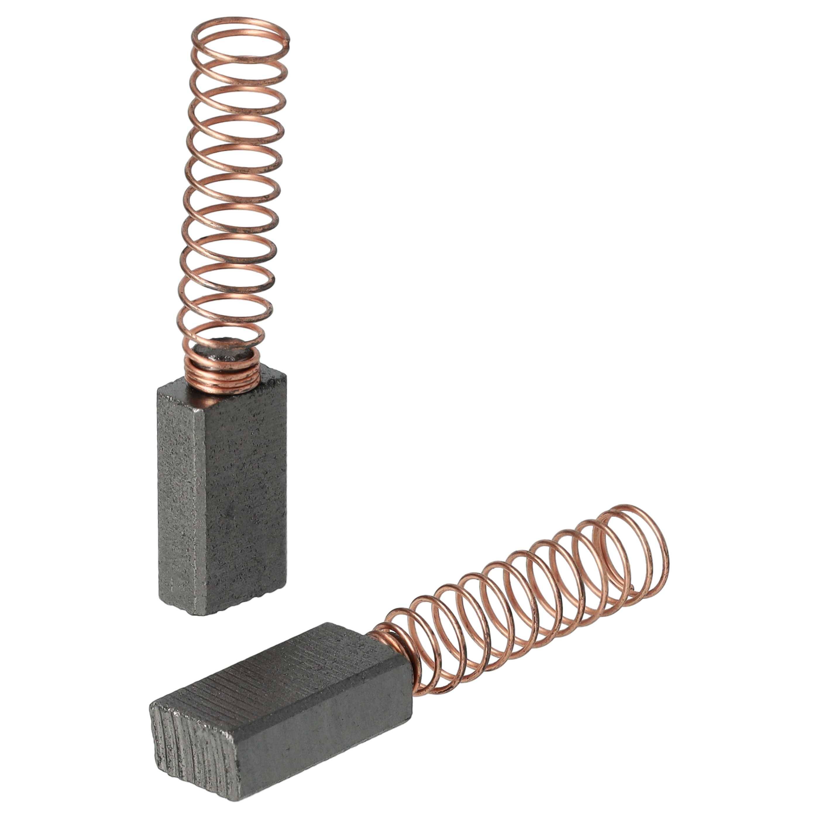 vhbw 2x Kohlebürste 5 x 8 x 15 mm kompatibel mit Vorwerk Kobold 131, 130, 122, 117, 119, 120, 118, VK 118, VK 117, 121 Staubsauger + Feder