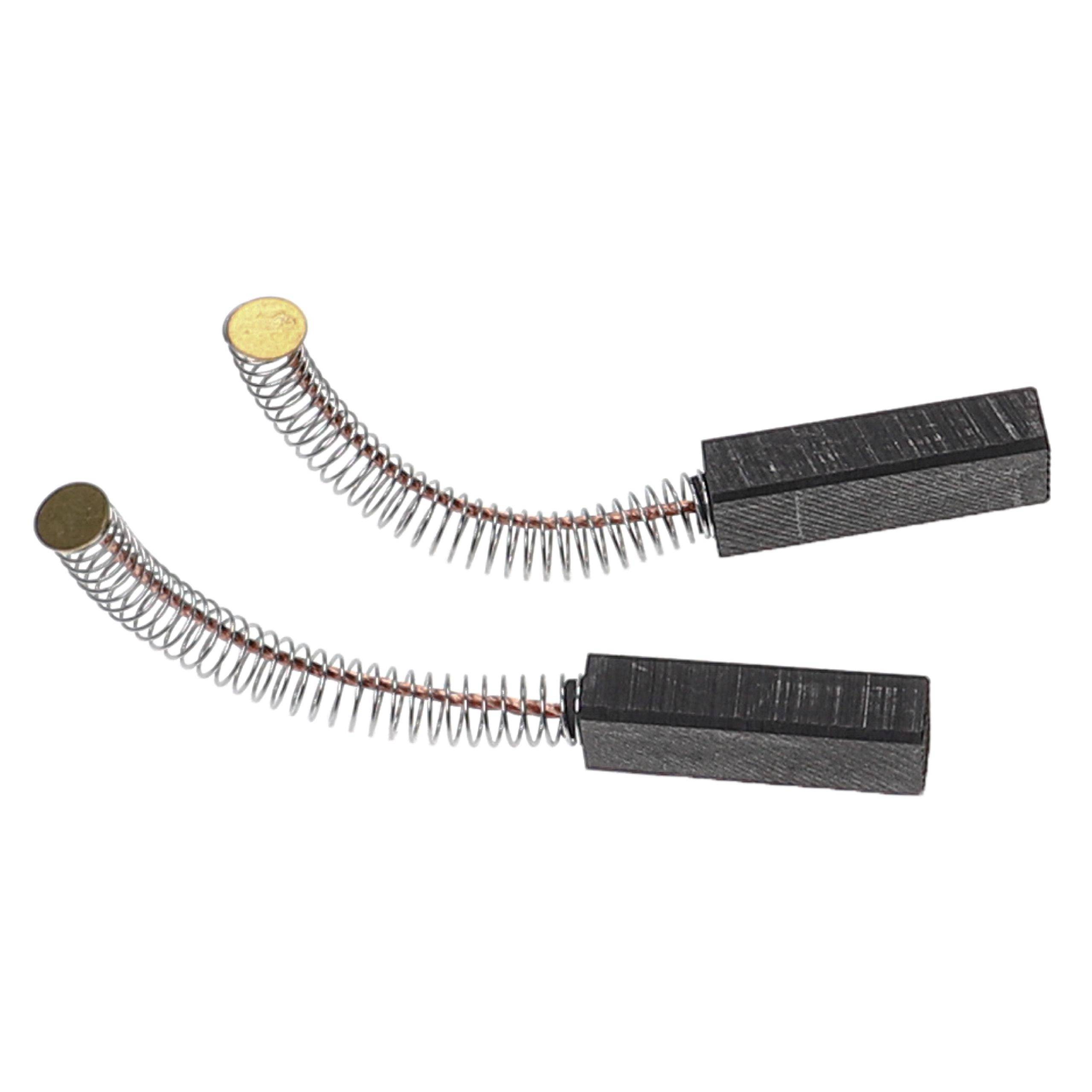 vhbw 2x Kohlebürste 6 x 10 x 28 mm kompatibel mit Vorwerk Tiger VT 250, VT 251, 251, 250 Staubsauger + Feder