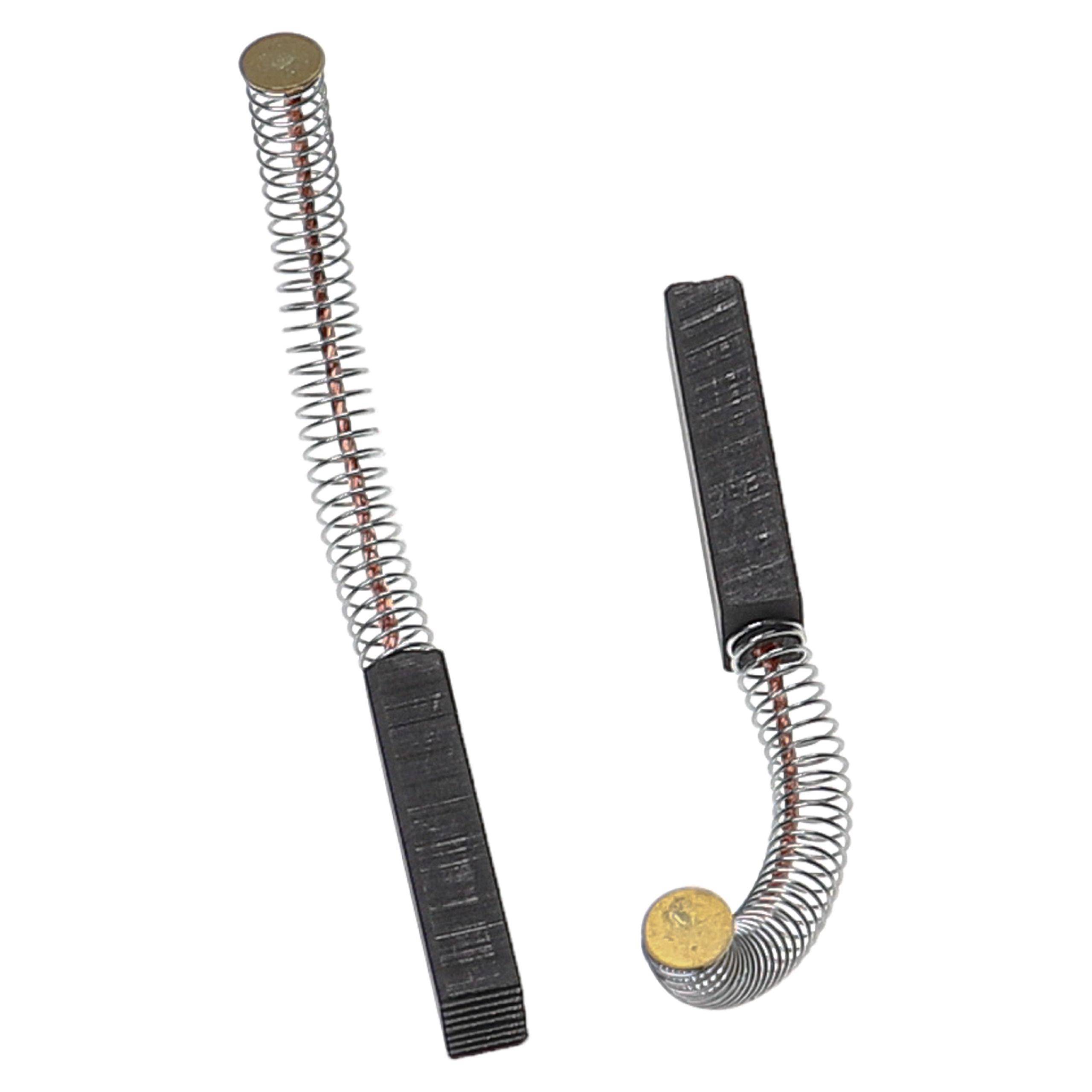 vhbw 2x Kohlebürste 6 x 10 x 28 mm kompatibel mit Vorwerk Tiger VT 250, VT 251, 251, 250 Staubsauger + Feder