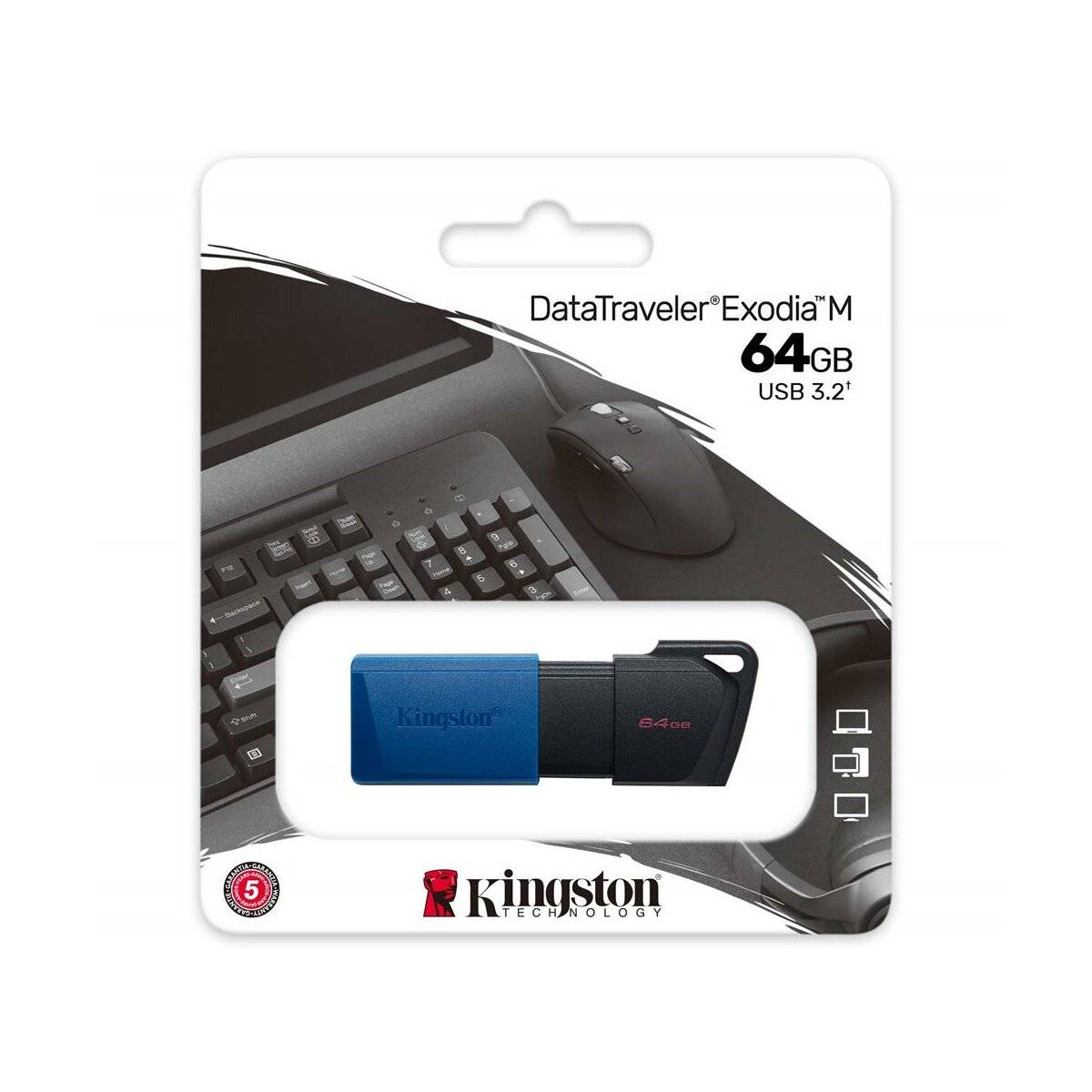 Kingston USB-Stick DataTraveler Exodia M - USB 3.2 gen 1 USB Typ-A 64GB