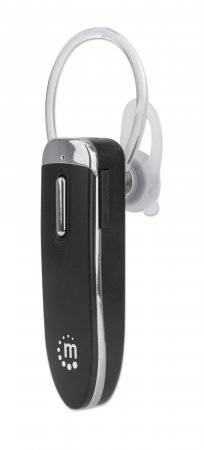 Manhattan Single Ear Bluetooth Headset (Clearance Pricing), Omnidirectional Mic, Integrated Controls, Black, 10 hour usage time, Range 10m, USB-A