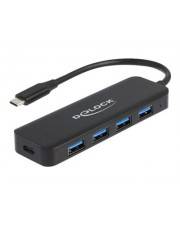 64170 - USB 3.0 4-Port Typ-C Hub mit Anschlusskabel, PD 85 W