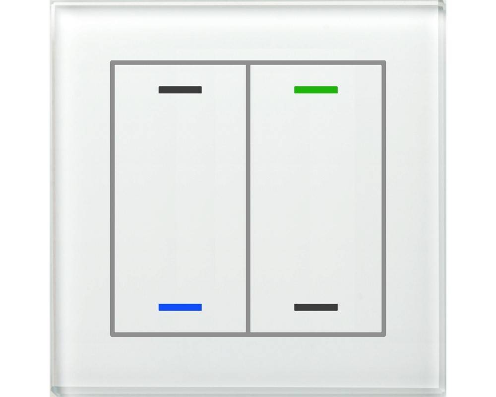 MDT technologies KNX Glastaster II Light 2- GTL-2T0W.02S