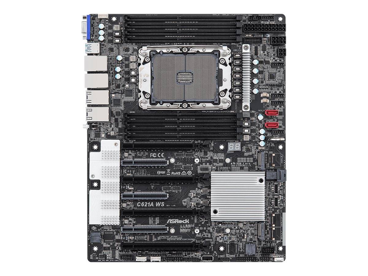 ASRock C621A WS - Motherboard - ATX - Socket P+ - C621A Chipsatz - USB-C Gen2 -