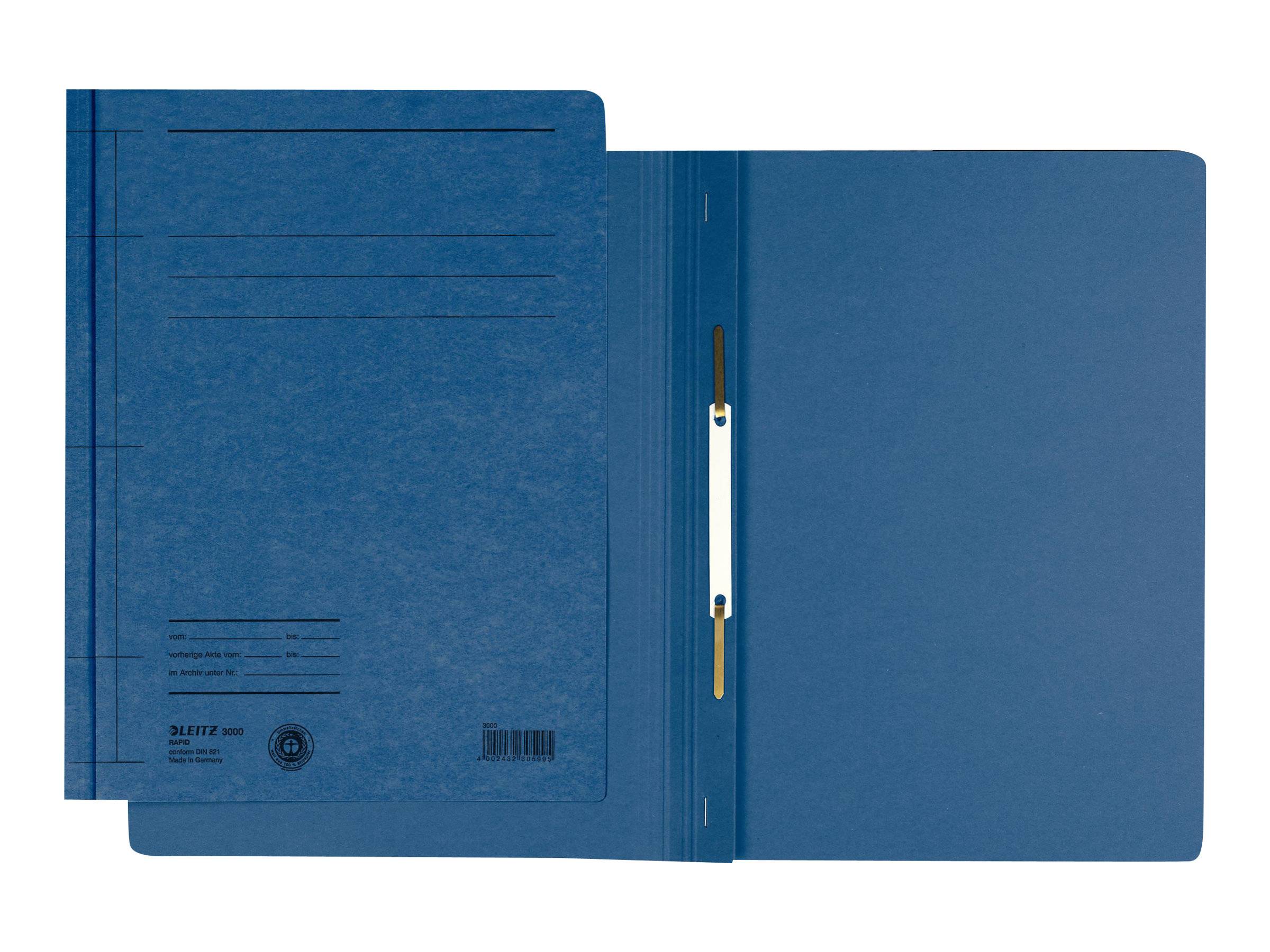 LEITZ Schnellhefter 3000 Karton blau DIN A4, 25 St.
