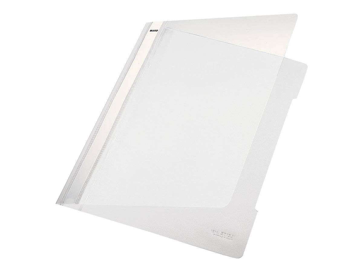 LEITZ Schnellhefter 4191 Kunststoff weiß DIN A4, 25 St.