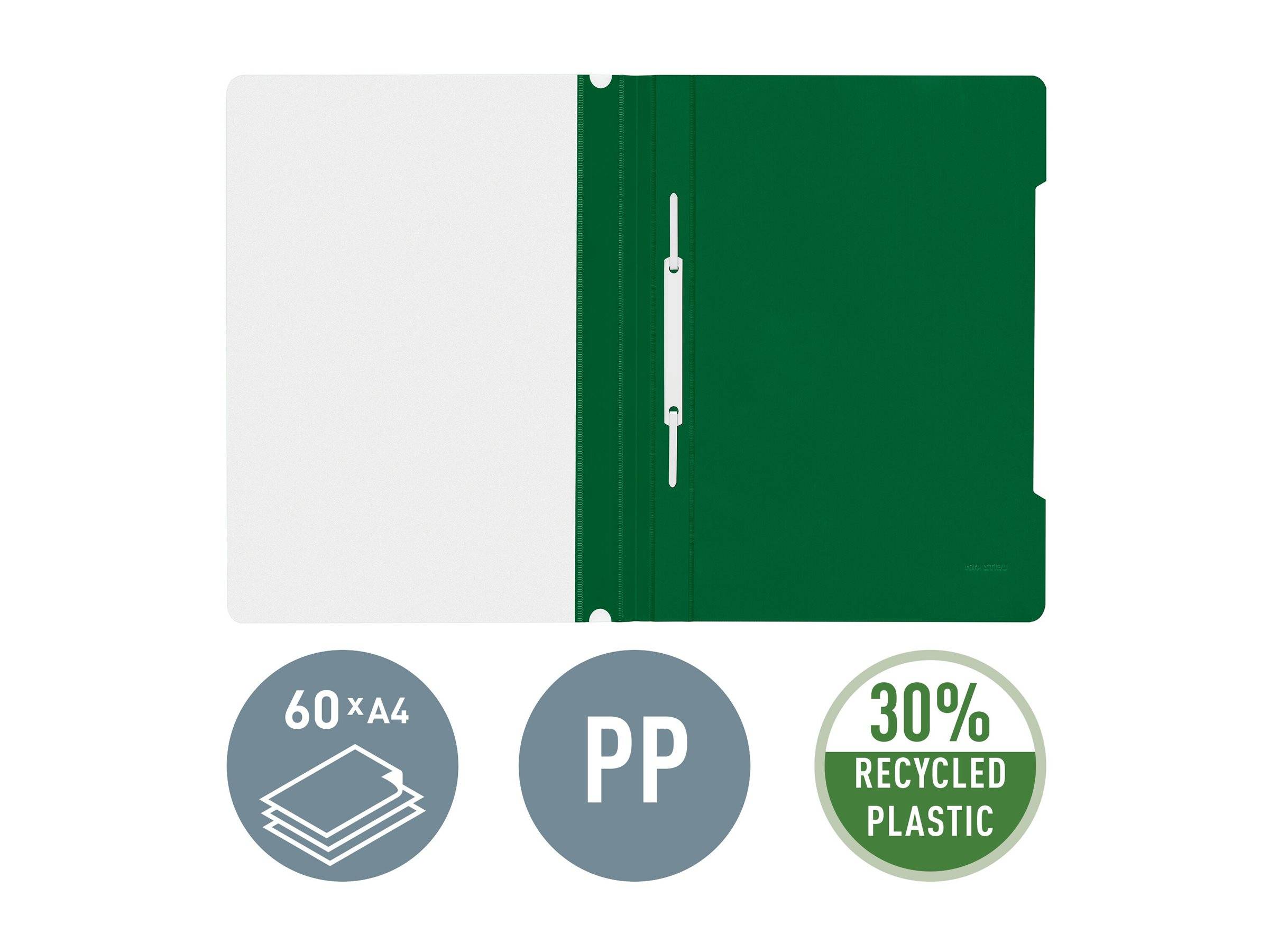 LEITZ Schnellhefter 4191 Kunststoff grün DIN A4, 25 St.