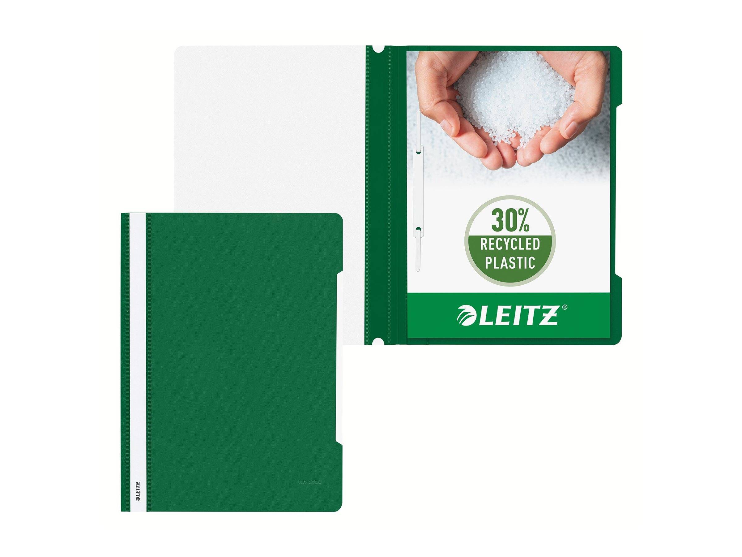 LEITZ Schnellhefter 4191 Kunststoff grün DIN A4, 25 St.