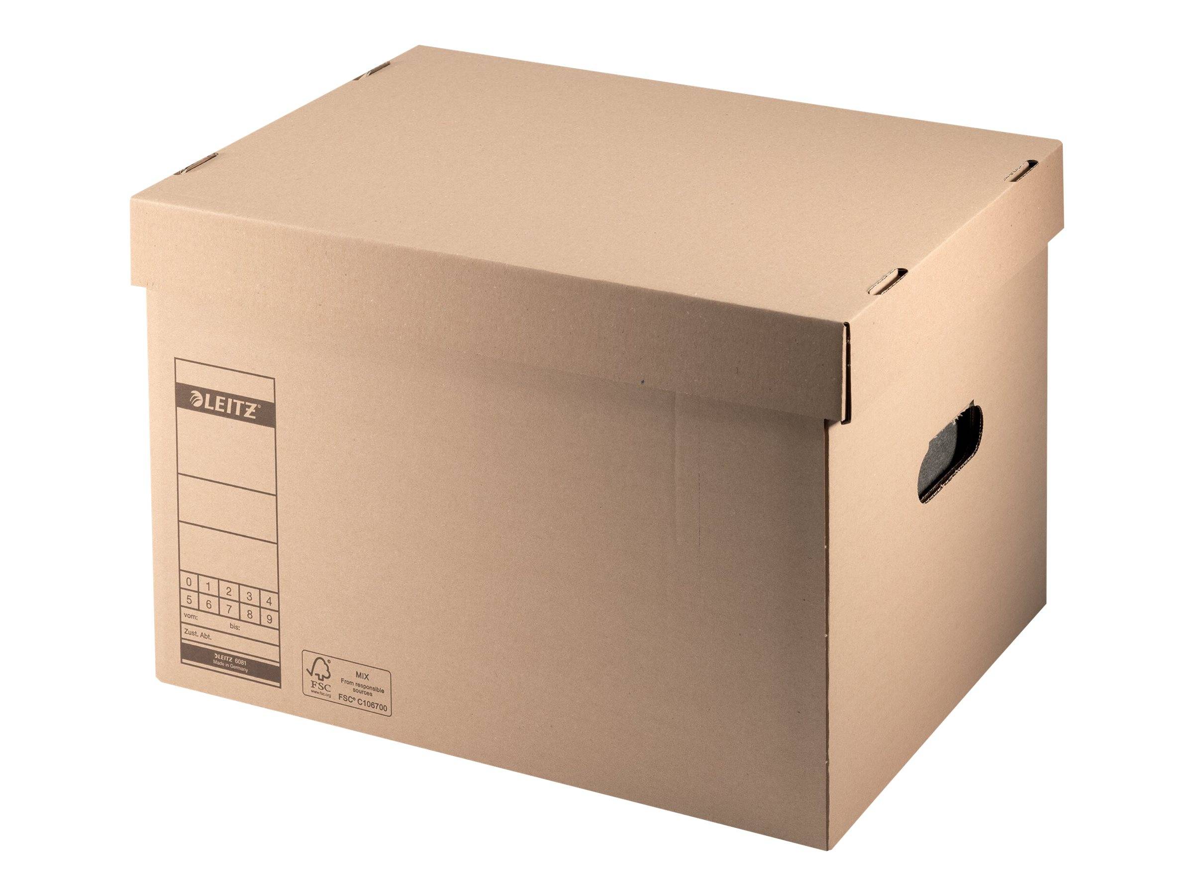 LEITZ Archivboxen 6081 braun 32,5 x 44,0 x 28,0 cm, 10 St.