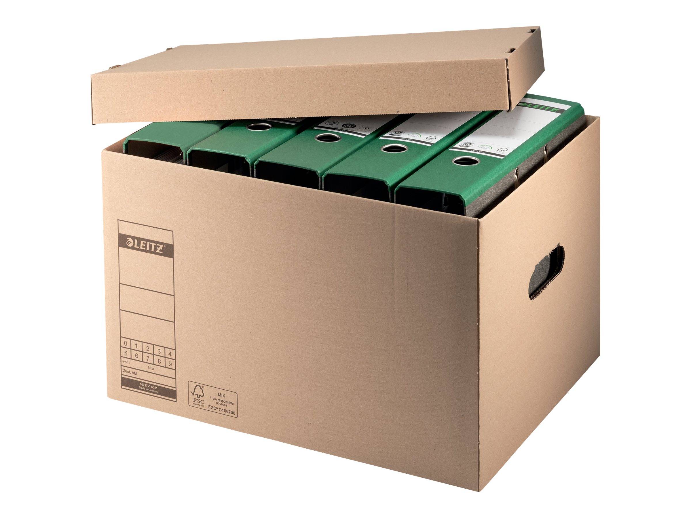 LEITZ Archivboxen 6081 braun 32,5 x 44,0 x 28,0 cm, 10 St.
