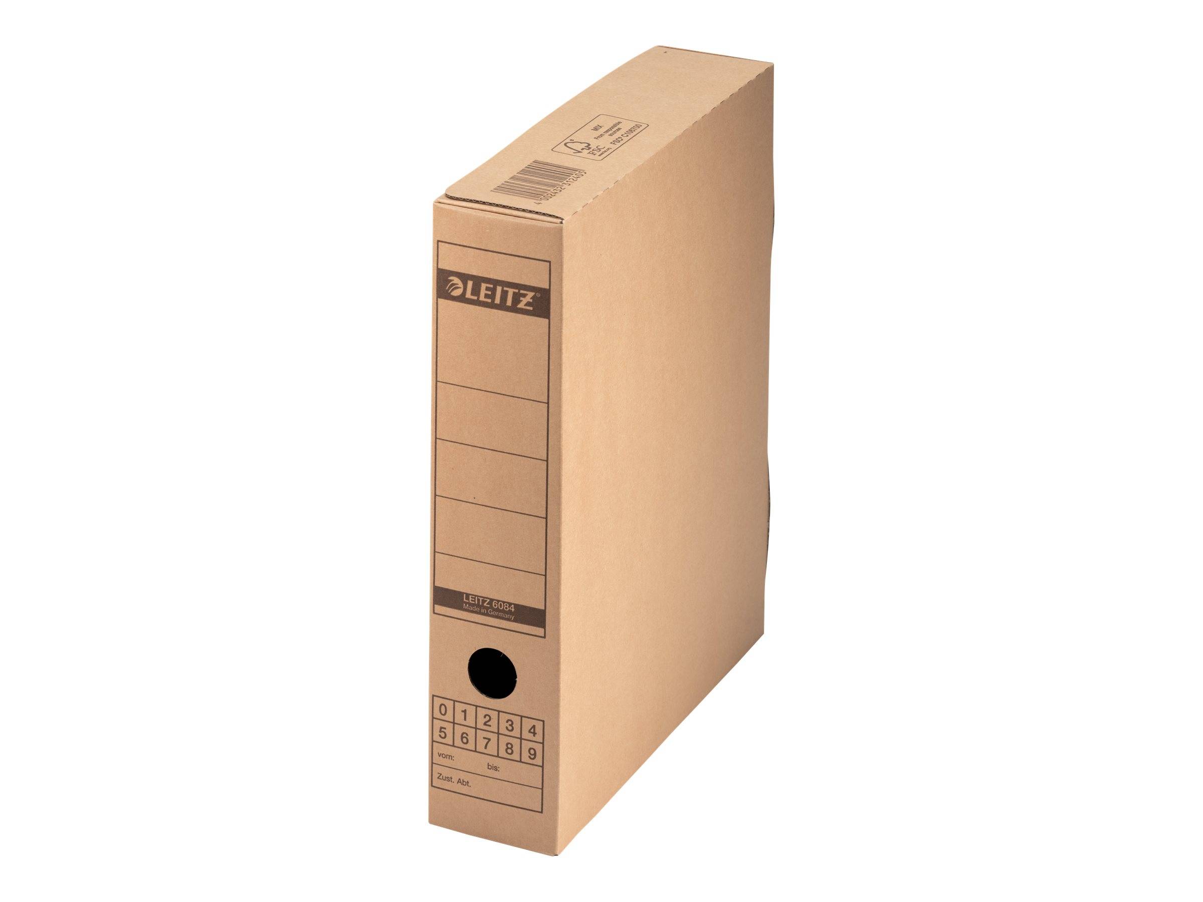 LEITZ Archivboxen 6084 braun 7,0 x 26,5 x 32,5 cm, 10 St.