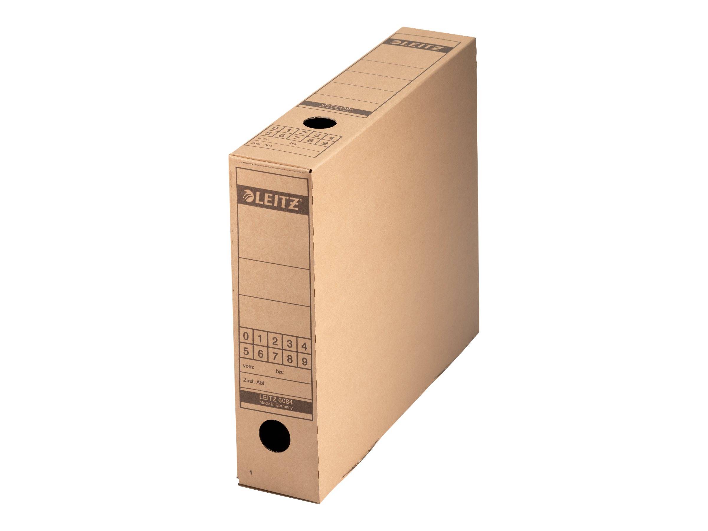 LEITZ Archivboxen 6084 braun 7,0 x 26,5 x 32,5 cm, 10 St.
