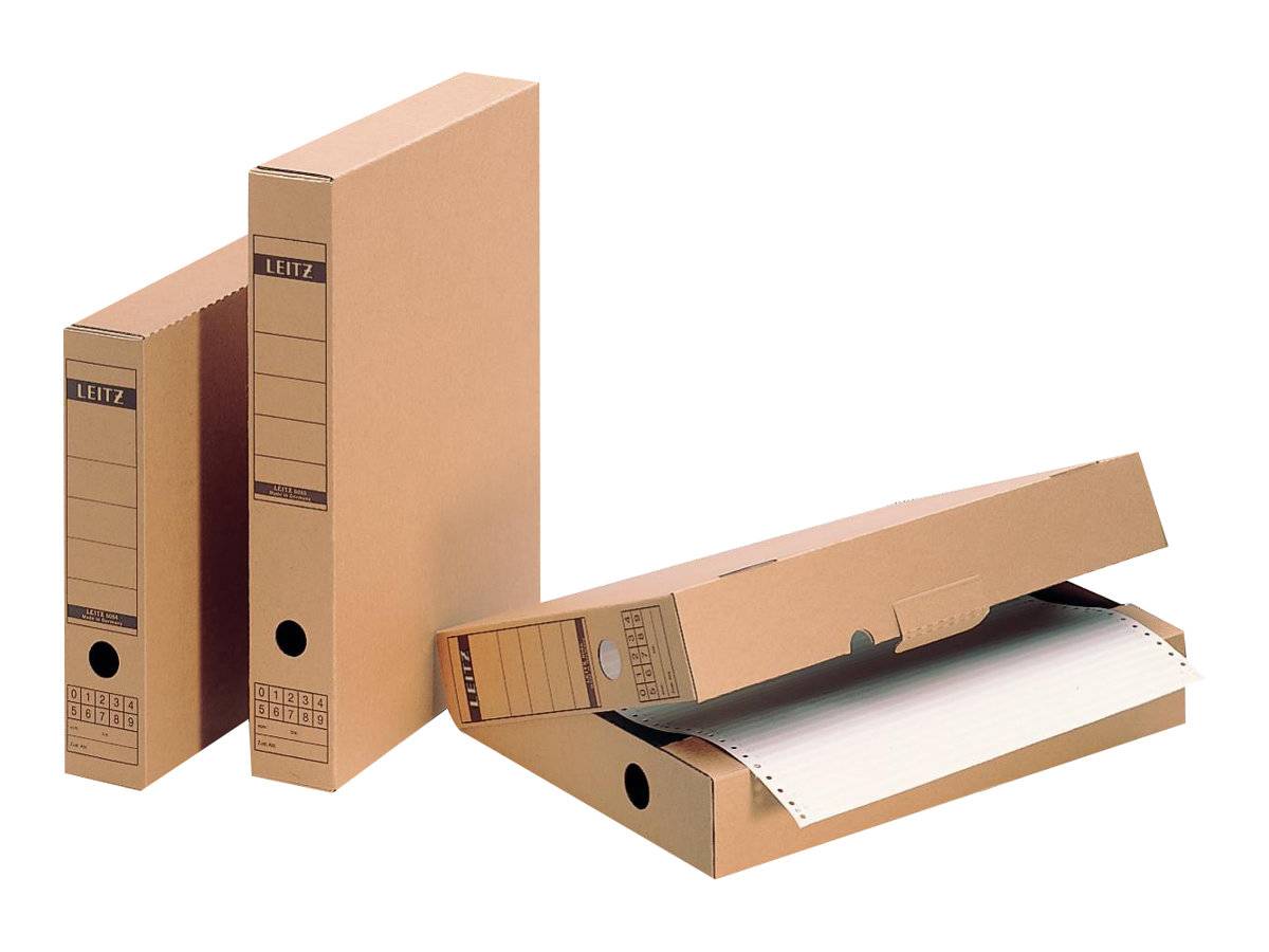 LEITZ Archivboxen 6084 braun 7,0 x 26,5 x 32,5 cm, 10 St.