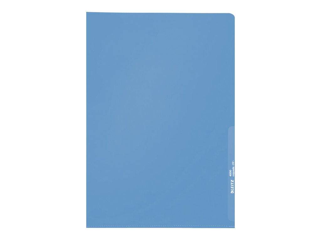 LEITZ Sichthüllen 4000 DIN A4 blau genarbt 0,13 mm, 100 St.