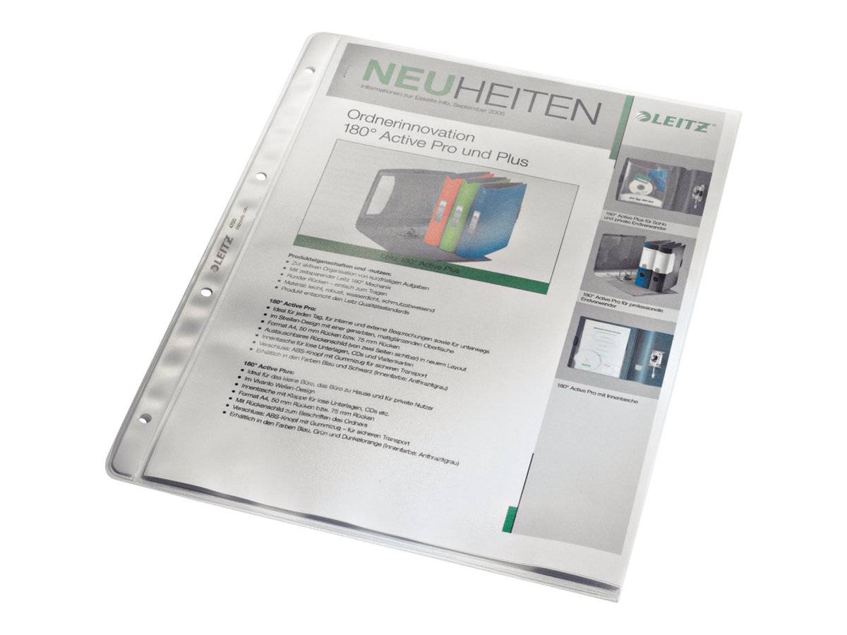 LEITZ Prospekthüllen 4700 DIN A4 transparent genarbt 0,13 mm, 100 St.