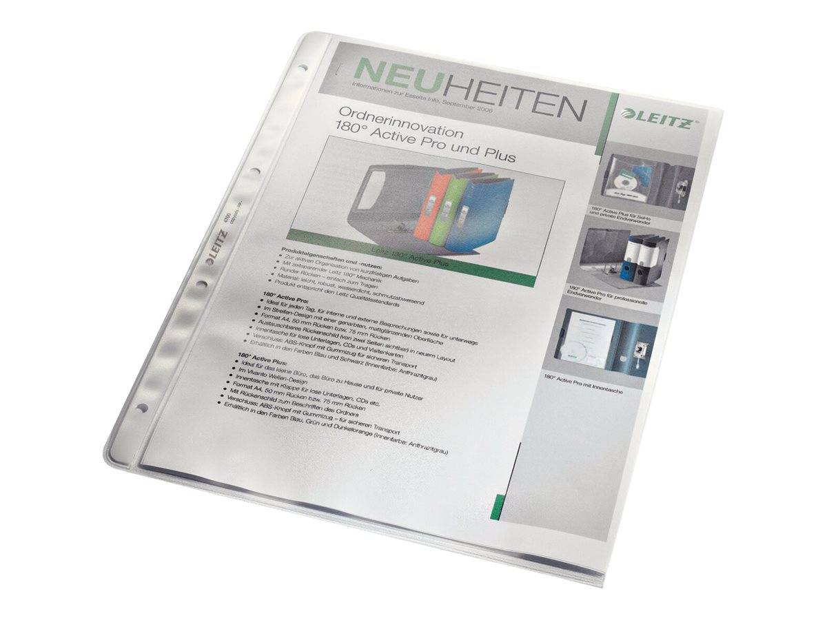 LEITZ Prospekthüllen 4700 DIN A4 transparent genarbt 0,13 mm, 100 St.