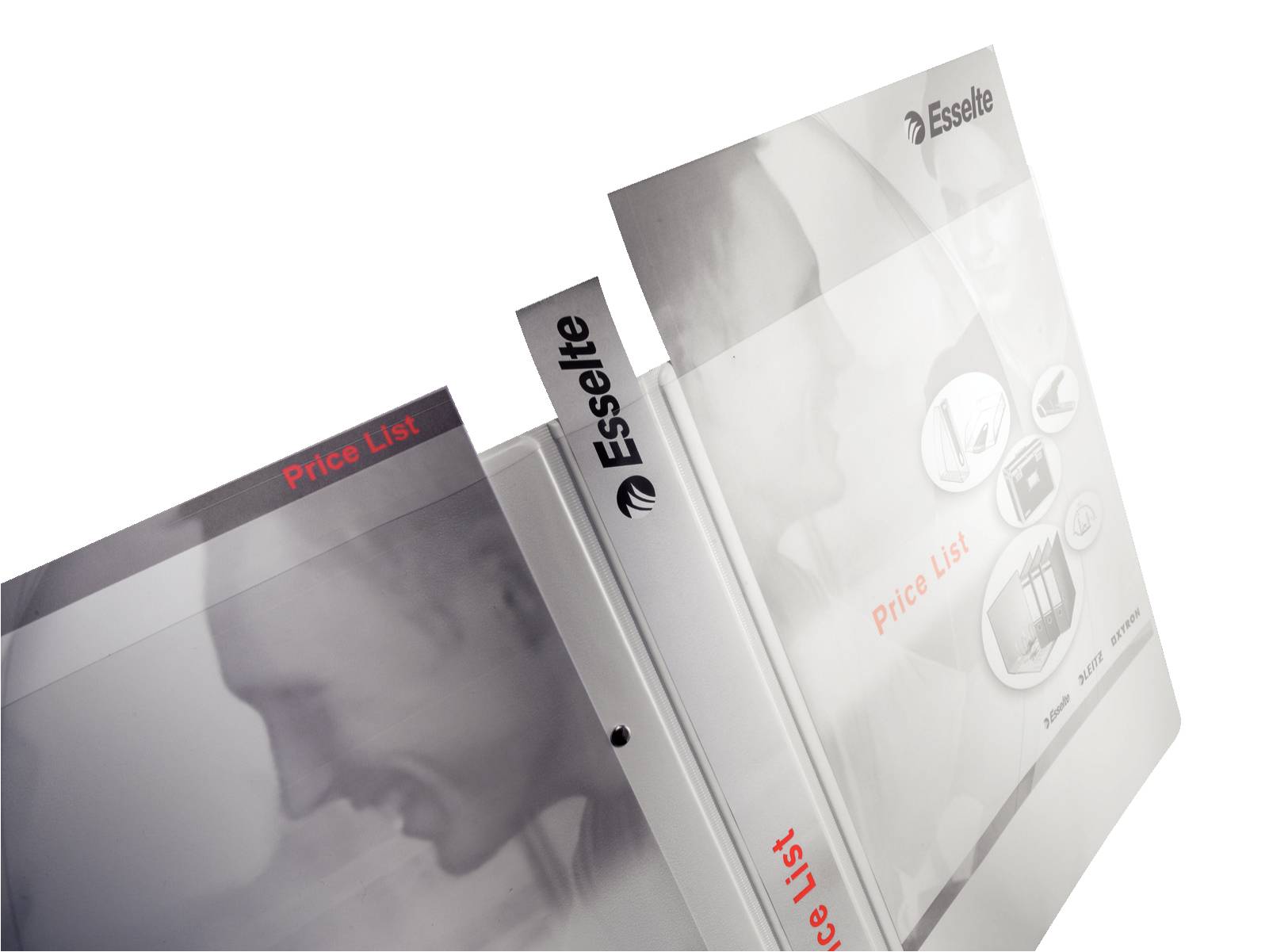 6 LEITZ Präsentationsringbücher 4-Ringe weiß 5,0 cm DIN A4