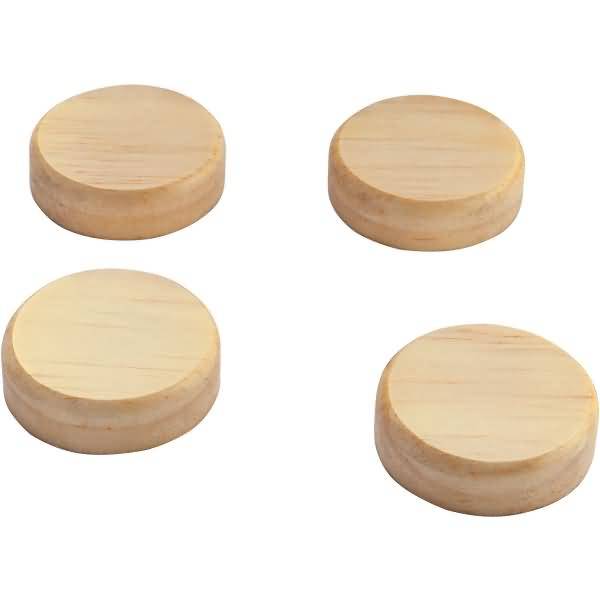 Holz-Magnet rund Pinienholz Neodymm 33x9mm VE=4 Stück