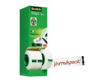 3M Scotch Magic 810 - Büro-Klebeband - 19 mm x 33 m - transparent (Packung mit 8)