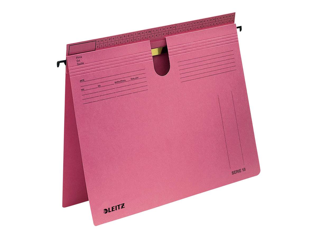 LEITZ Hängehefter SERIE 1814 Karton rot 1 x Amtsheftung / kaufmännische Heftung, 50 St.