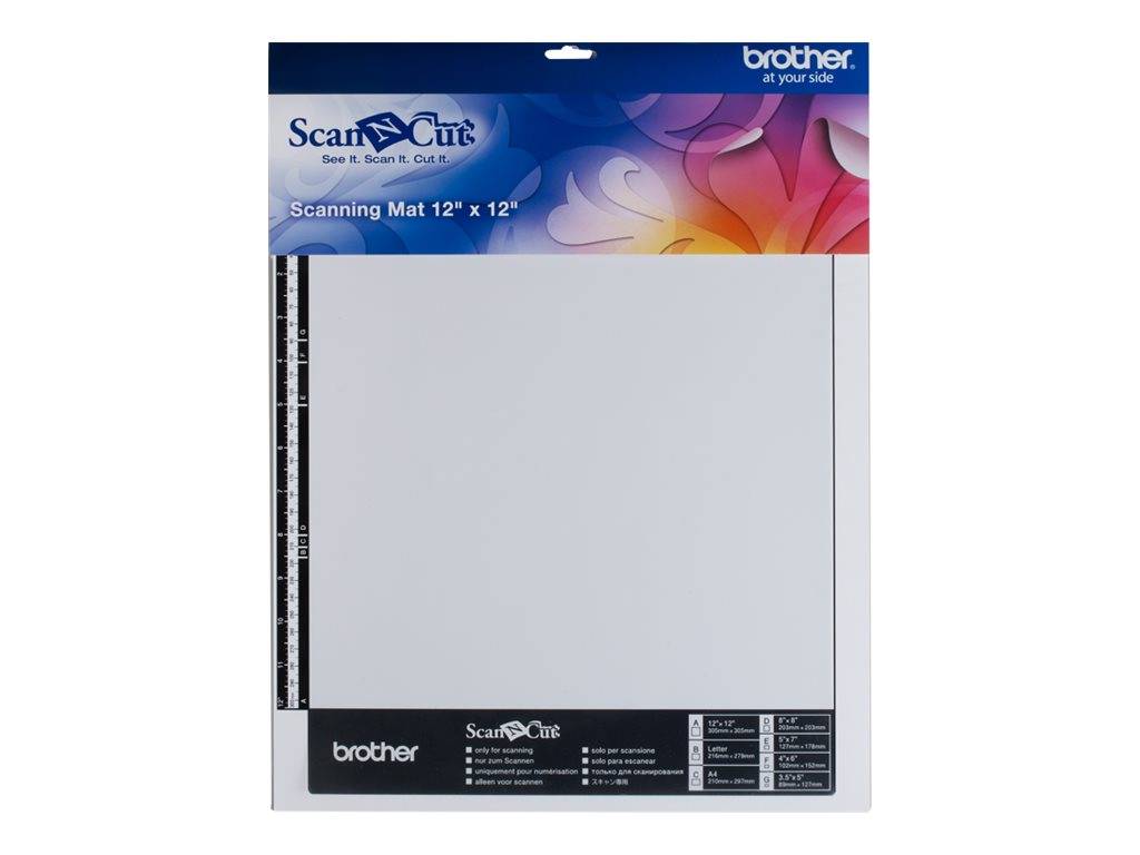 Brother ScanNCut 12 x 12 Zoll Scan-Matte mit großer grauer Schneidematte, die auf der Vorderseite abgebildet ist.