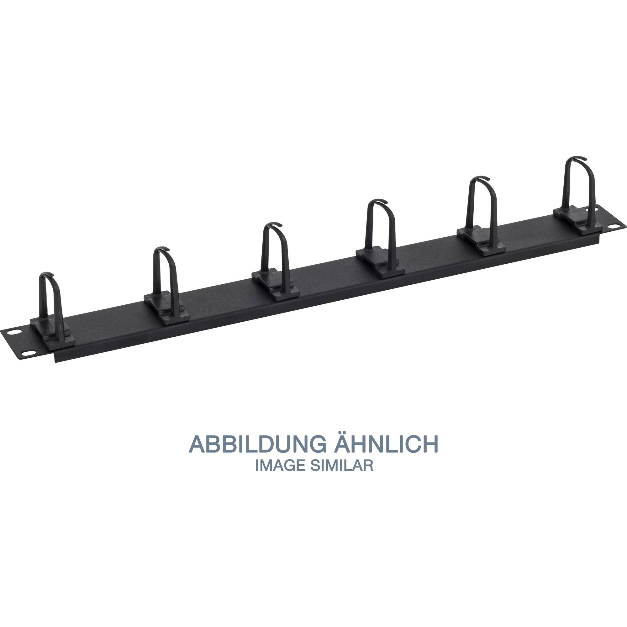 TRITON Rack-Kabelmanagementring (horizontal) - RAL 9005 - 1U - 48.3 cm (19") - 1