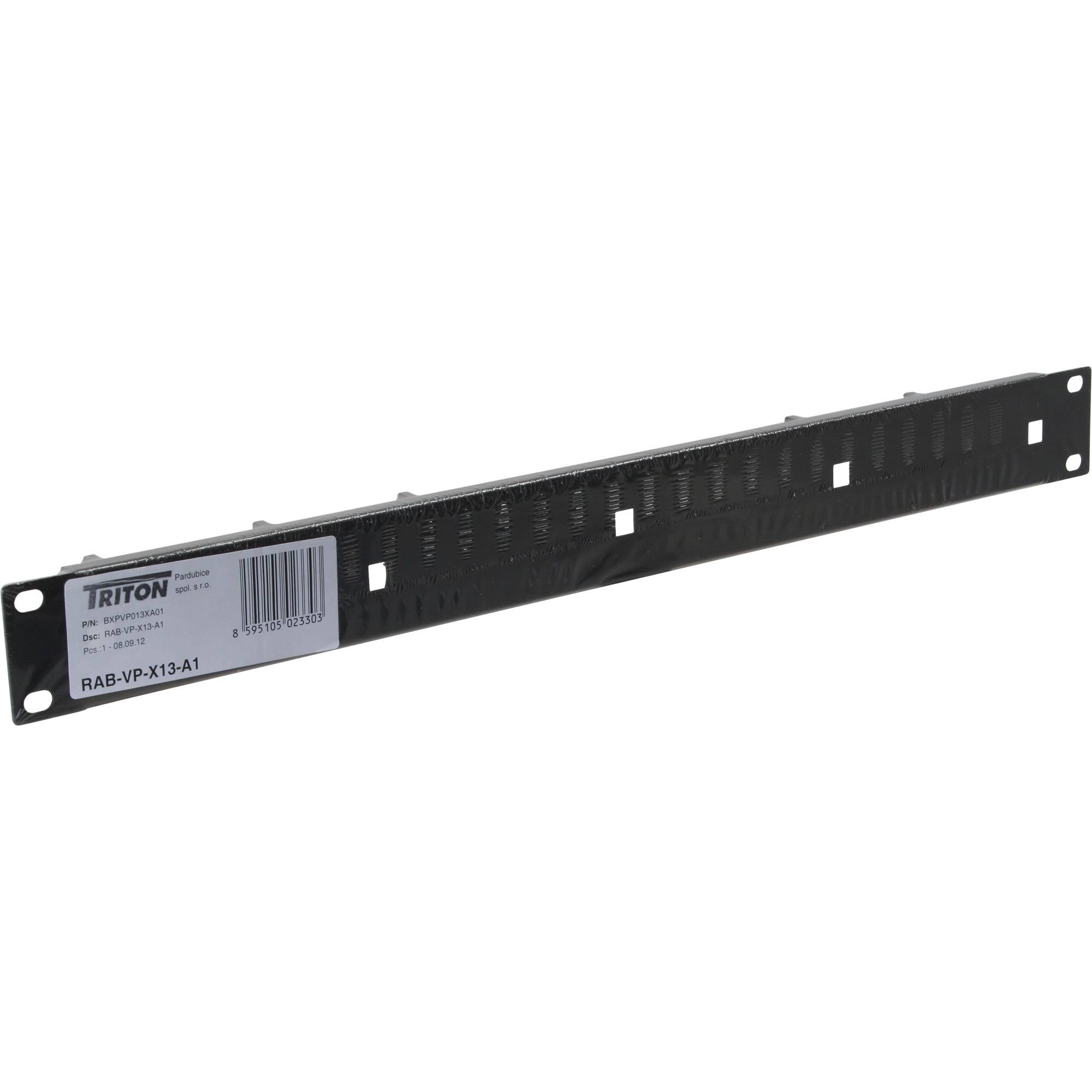 Triton - Rack-Kabelmanagementring (horizontal) - RAL 9005 - 1U - 48.3 cm (19"")