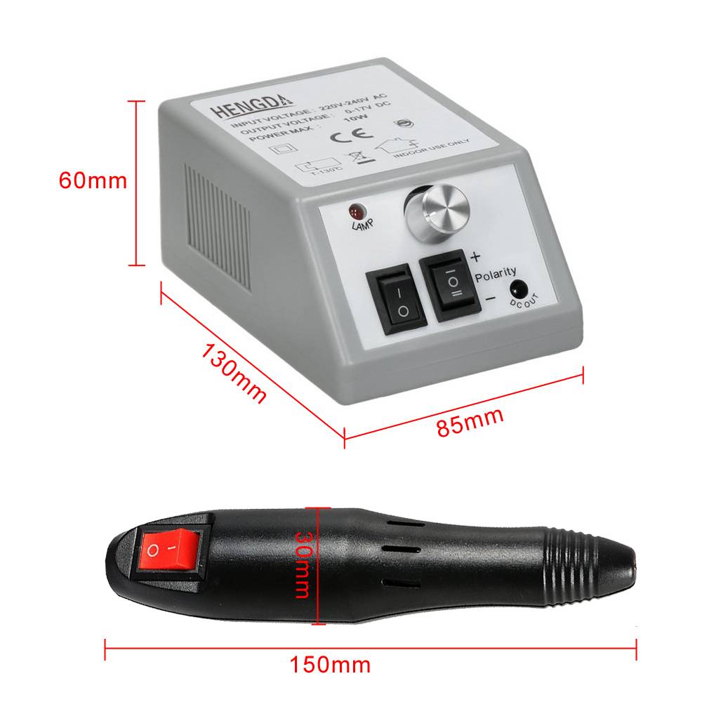 Elektrische Nagelfräser Maniküre Pediküre Fräser Feile Set Nailart Profi Fräser Schleifsteine Diamantschleifer Nagelfeile Fußpflegegerät Grau