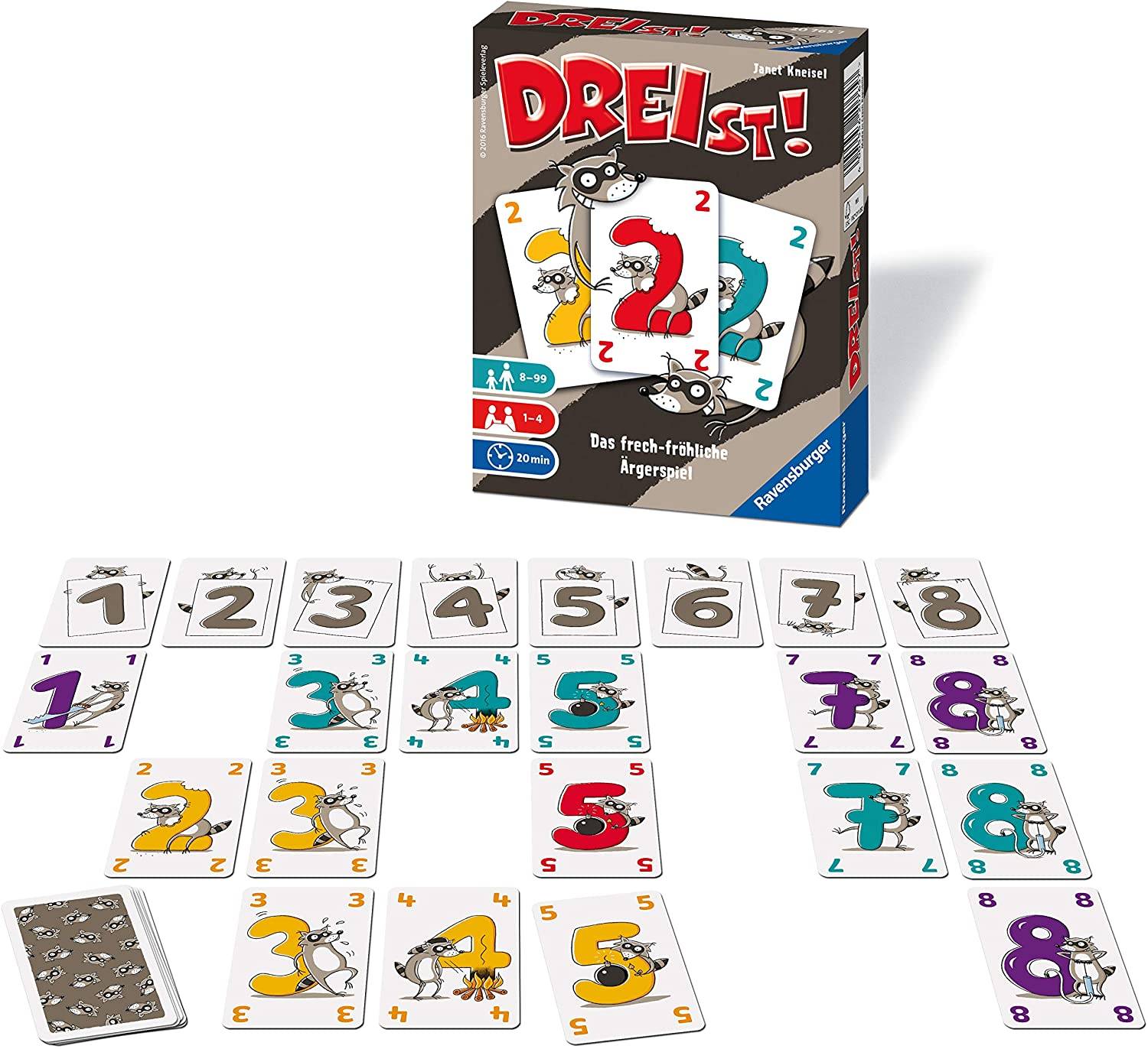 Ravensburger 20765 DREIst!, Kartenspiel