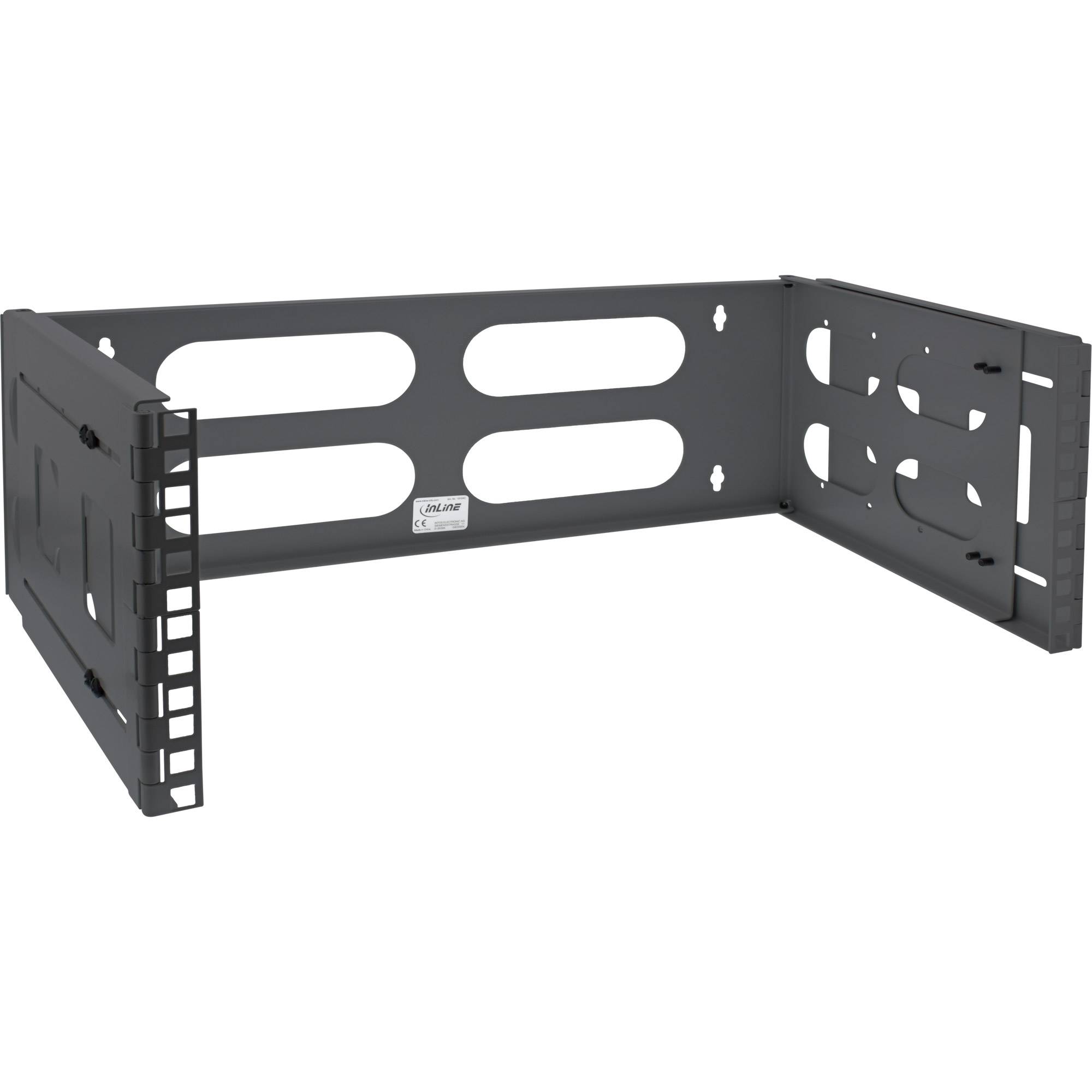 INLINE - 19"" Rack zur Wandmontage - 4HE - 24-40cm Tiefe - schwarz