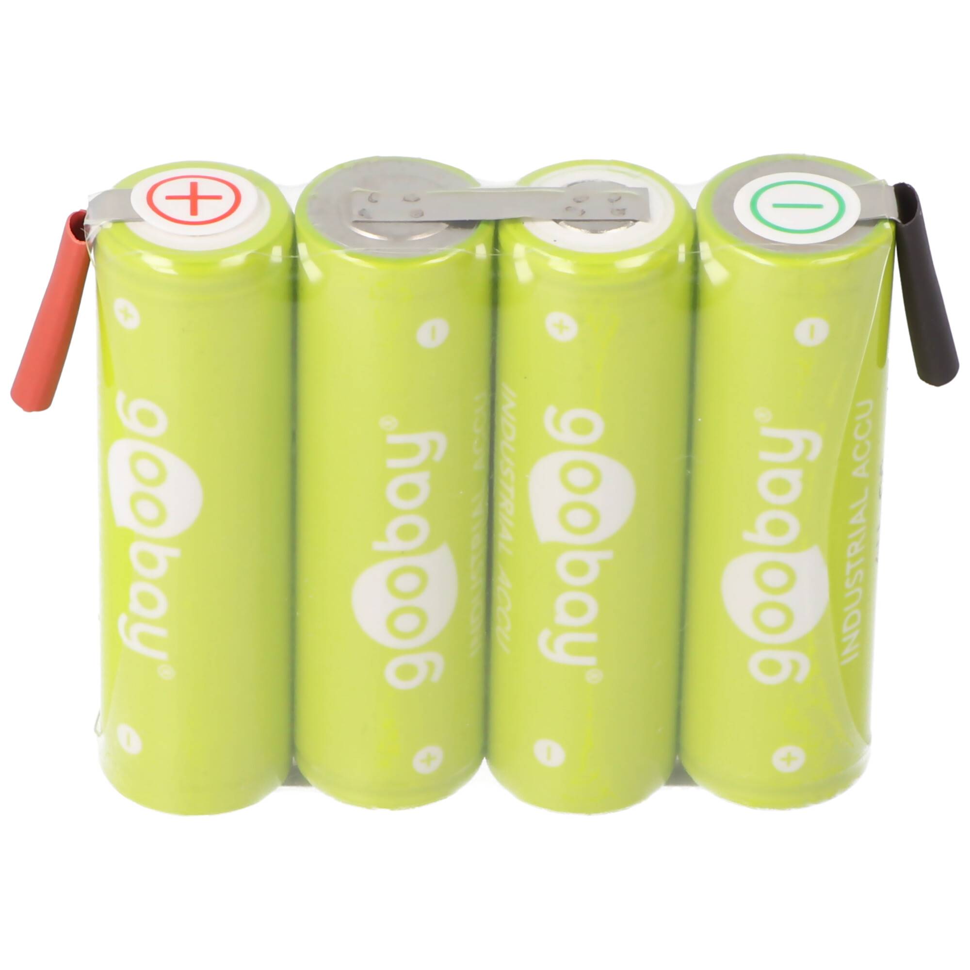 Goobay 4x AA (Mignon) - 2100 mAh - Lötfahne (Z), Nickel-Metallhydrid Akku (NiMH), 4,8 V