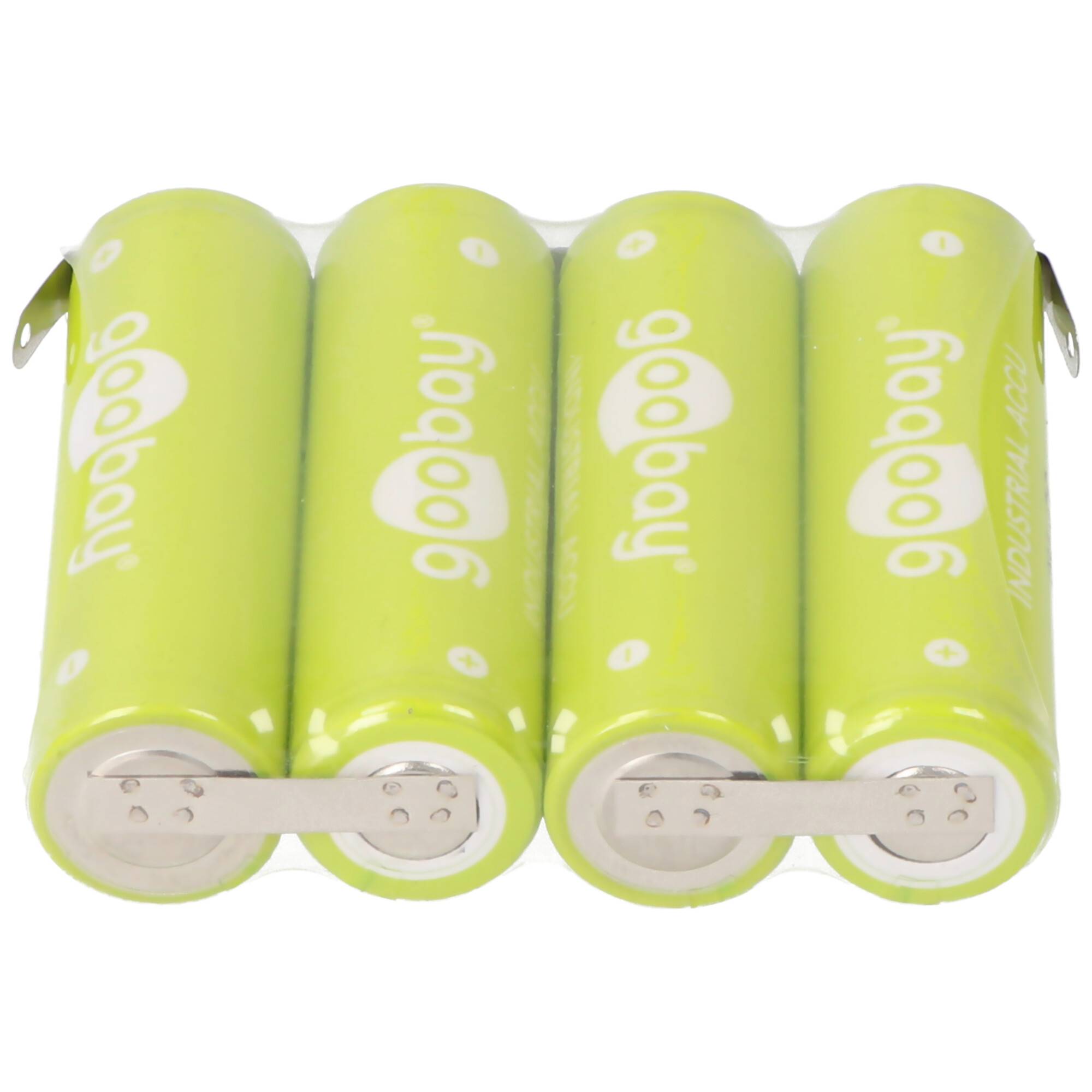 Goobay 4x AA (Mignon) - 2100 mAh - Lötfahne (Z), Nickel-Metallhydrid Akku (NiMH), 4,8 V