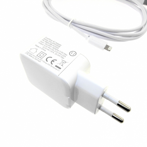 USB-C Netzteil Power Charger 20W Steckernetzteil Schnellladegerät EU Wallplug iPhone und iPad Lightning Kabel weiss